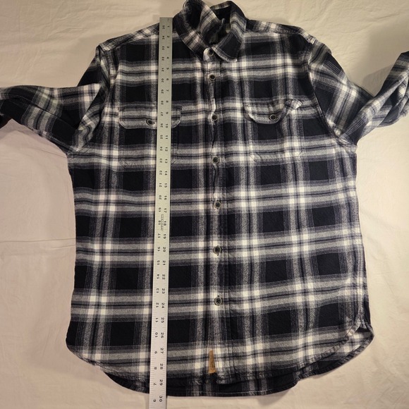 Jachs Men's Flannel Heavyweight Plaid Long Sleeve Button Up Shirt, Size L - Picture 10 of 13
